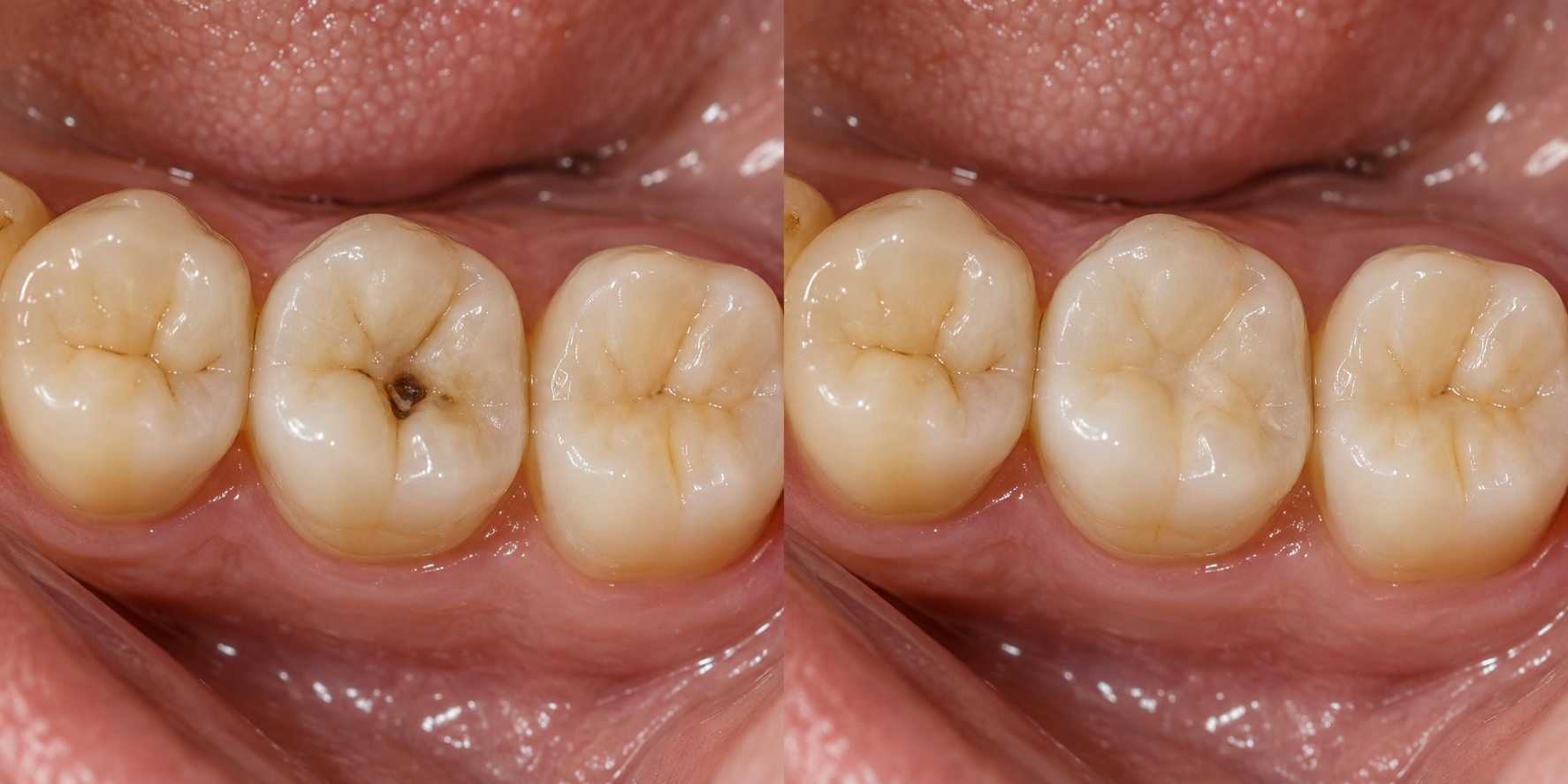 Illustrative tooth fillings concept visual