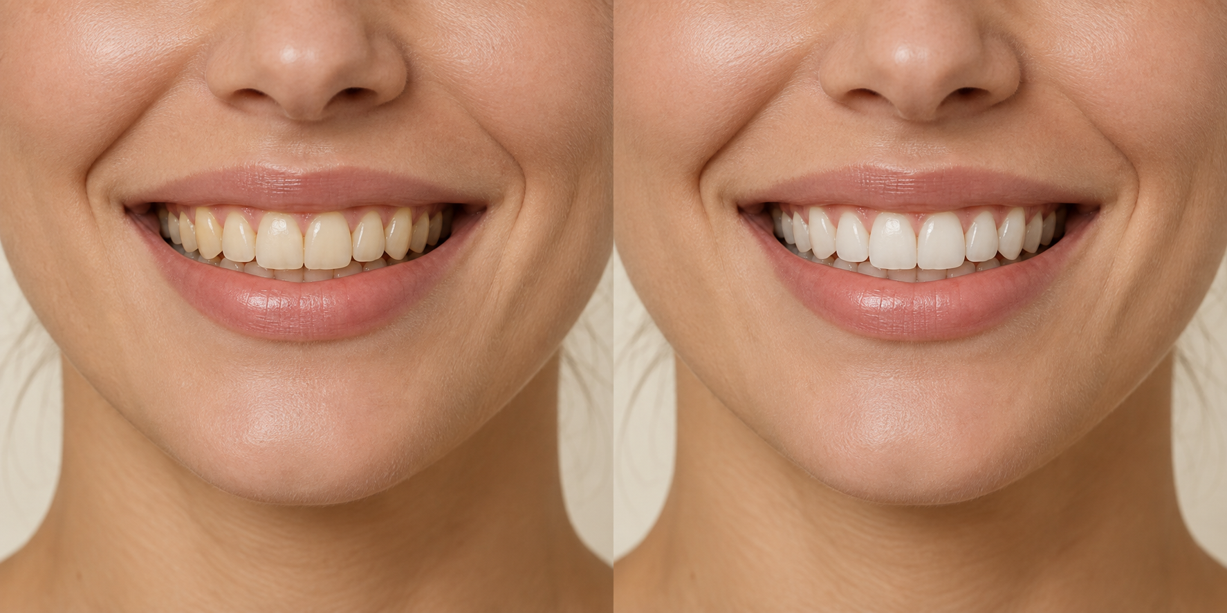 Illustrative teeth whitening concept visual